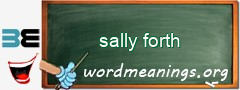 WordMeaning blackboard for sally forth